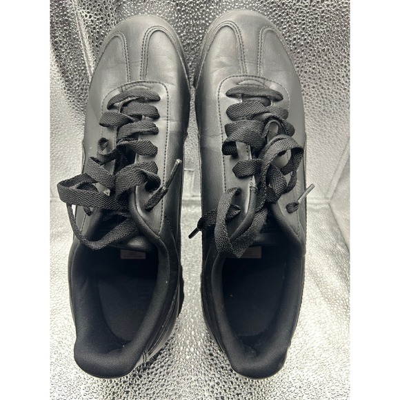 Puma Roma Classic Black Leather Sneakers Shoes Men Size 10 - Picture 5 of 7